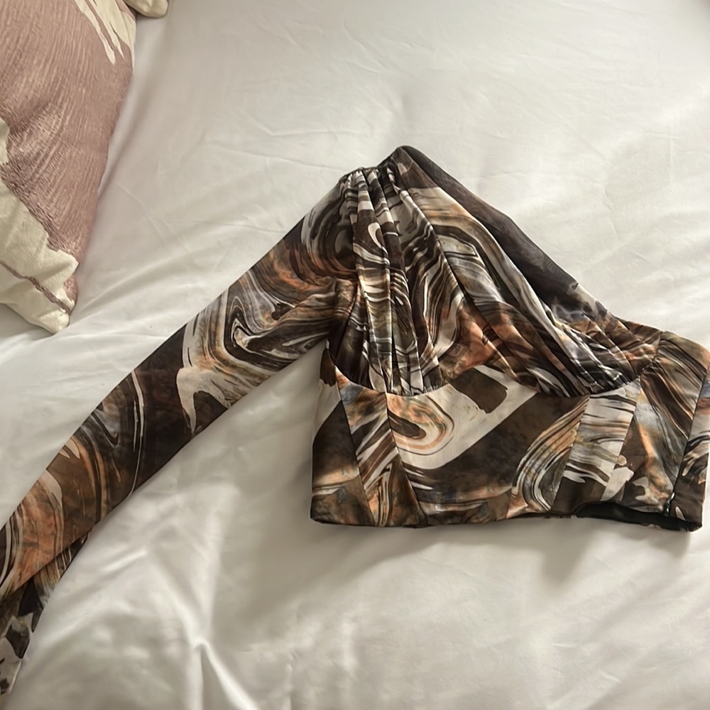 One shoulder Zara top xs